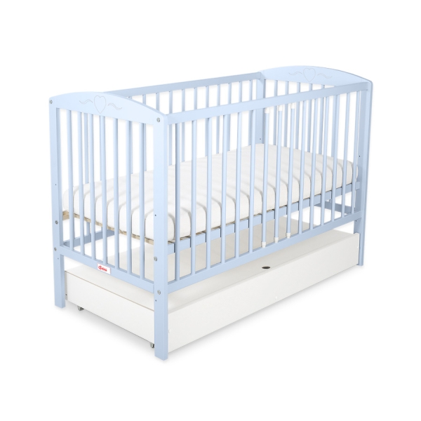 Lit pour Bébé avec Tiroir 120x60 cm Standard Cœurs