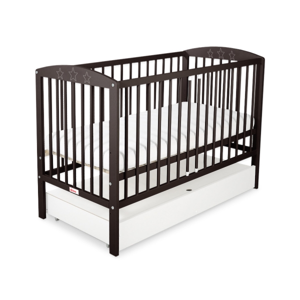 Lit pour Bébé avec Tiroir 120x60 cm Standard étoiles