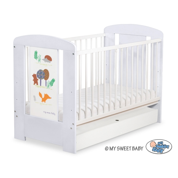 Lit pour Bébé avec Tiroir 120x60 cm Standard Forêt