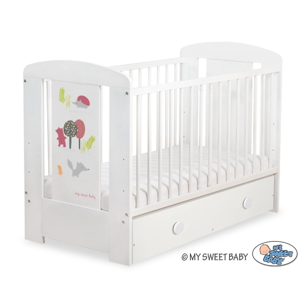 Lit pour Bébé avec Tiroir 120x60 Maxi Forêt