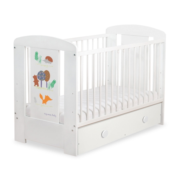 Lit pour Bébé avec Tiroir 120x60 Maxi Forêt