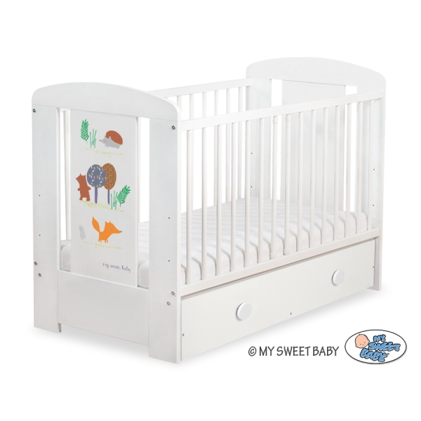 Lit pour Bébé avec Tiroir 120x60 Maxi Forêt
