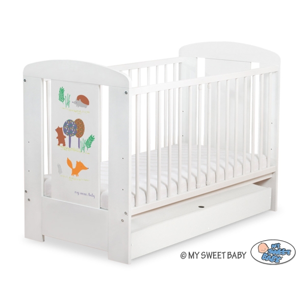 Lit pour Bébé avec Tiroir 120x60 Standard Forêt