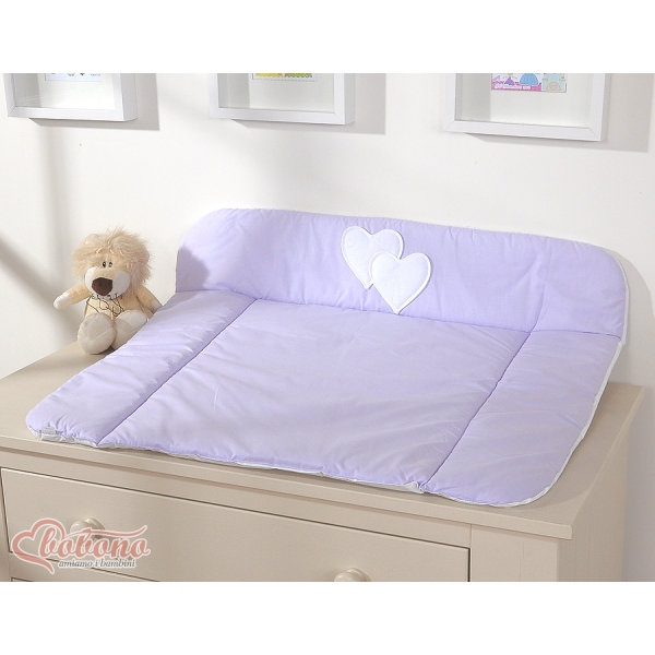Matelas à Langer Bébé Lila Cœurs