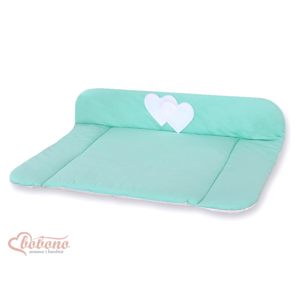 Matelas à Langer Bébé Menthe Cœurs