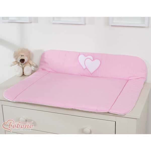 Matelas à Langer Bébé Rose Cœurs