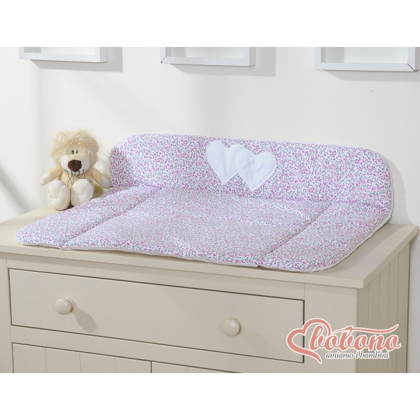 Matelas à Langer Bébé Vert à Pois Cœurs