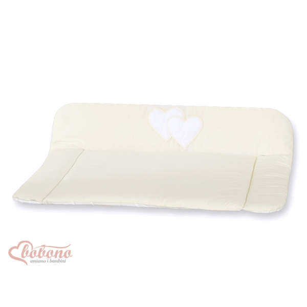 Matelas à Langer en Coton Crème Cœurs