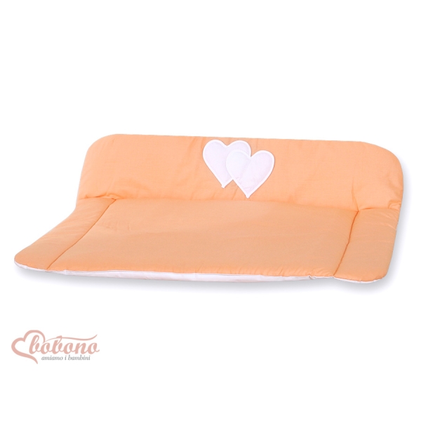 Matelas à Langer en Coton Orange Cœurs