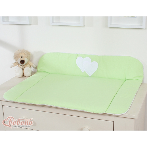 Matelas à Langer Moelleux Vert Cœurs