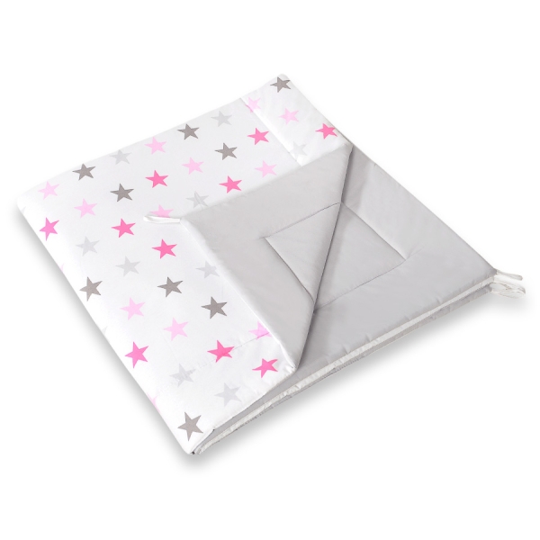 Matelas de Jeu pour Tipi Rose Gris étoiles