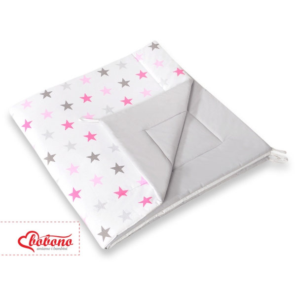 Matelas de Jeu pour Tipi Rose Gris étoiles