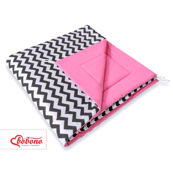 Matelas de Jeu pour Tipi Rose Noir Chevron