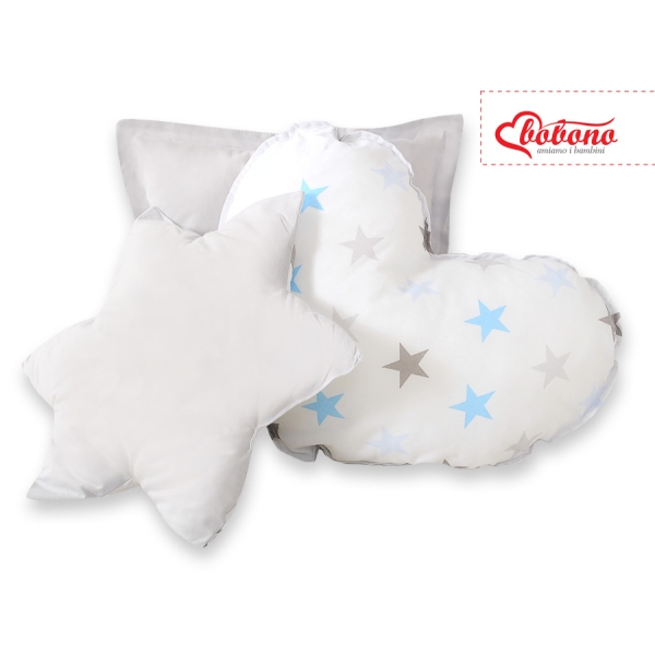 Méga Lot: Tente de Tipi + Tapis de Jeu + Oreillers + Plumes Gris Bleu étoiles