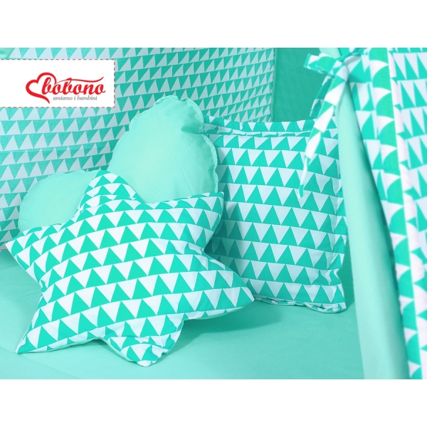 Méga Lot: Tente de Tipi + Tapis de Jeu + Oreillers + Plumes Menthe