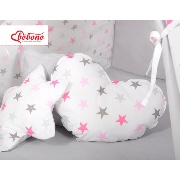 Méga Lot: Tente de Tipi + Tapis de Jeu + Oreillers + Plumes Rose Gris étoiles