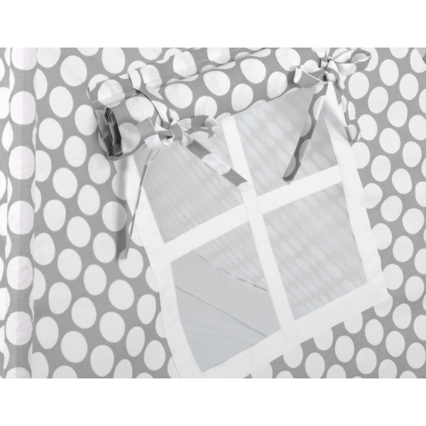 Méga Lot: Tipi pour Enfant avec Tapis de Jeu et Oreillers Gris