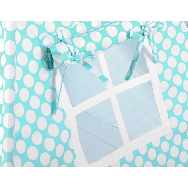 Méga Lot: Tipi pour Enfant avec Tapis de Jeu et Oreillers Turquoise
