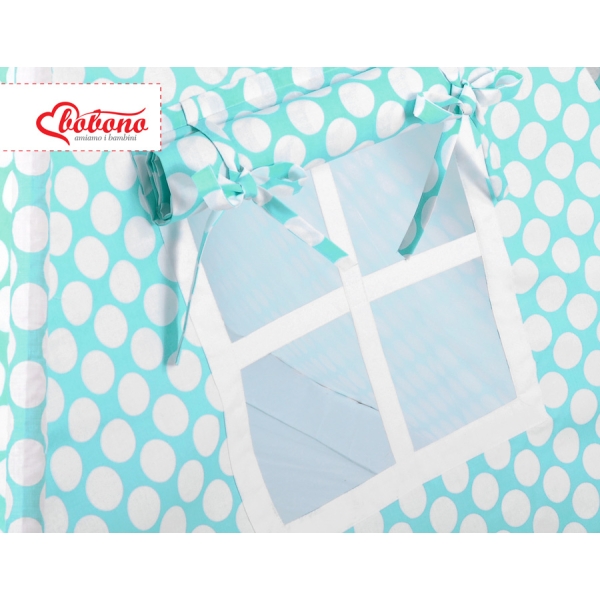 Méga Lot: Tipi pour Enfant avec Tapis de Jeu et Oreillers Turquoise