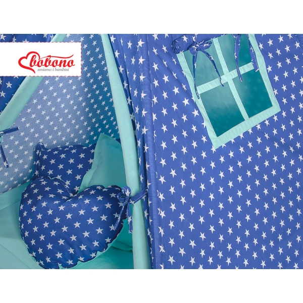 Méga Set: Tipi pour Enfant avec Tapis de Sol et Oreillers + Plumes