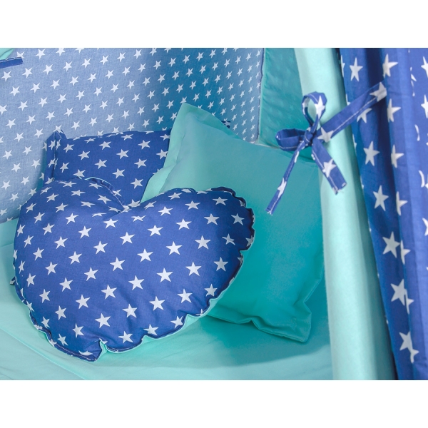 Méga Set: Tipi pour Enfant avec Tapis de Sol et Oreillers + Plumes