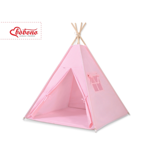 Mini Lot: Tente de Tipi + Tapis de Jeu + Plumes Décoratives Rose