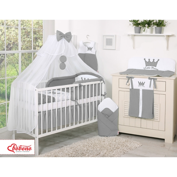 Moustiquaire en Tulle pour Lit Bébé Anthracite Mousseline Prince / Princess