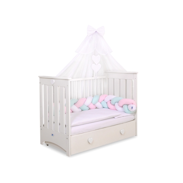 Moustiquaire en Tulle pour Lit Bébé Blanc Mousseline