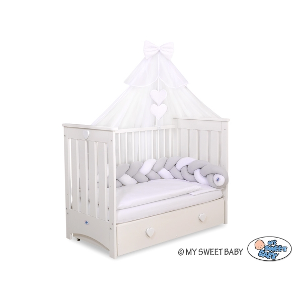 Moustiquaire en Tulle pour Lit Bébé Blanc Mousseline