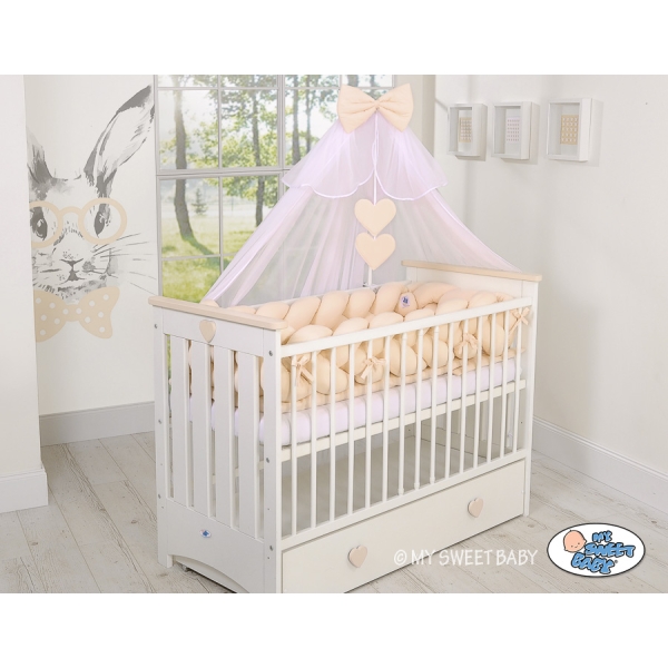 Moustiquaire en Tulle pour Lit Bébé Blanc Mousseline