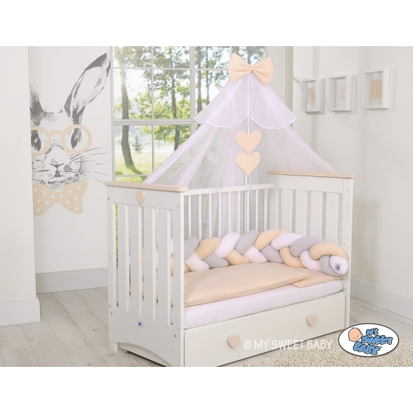 Moustiquaire en Tulle pour Lit Bébé Blanc Mousseline