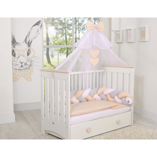 Moustiquaire en Tulle pour Lit Bébé Blanc Mousseline