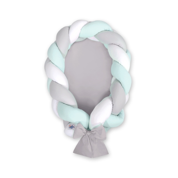 Réducteur de Lit Bébé Tressé et Tapis 2 en 1