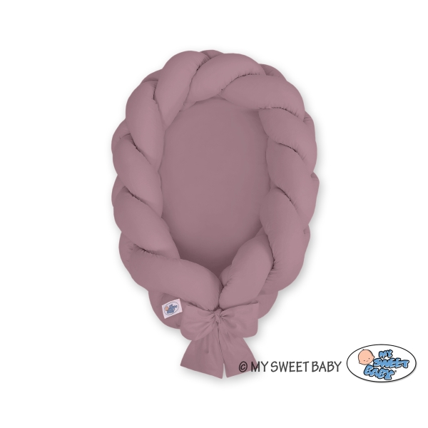 Réducteur de Lit Bébé Tressé et tapis 2 en 1 Violet Pastel
