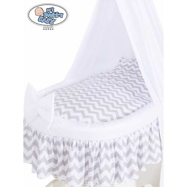 Nouvelles Housses de Rechange pour le Berceau de Bébé Zigzag Gris