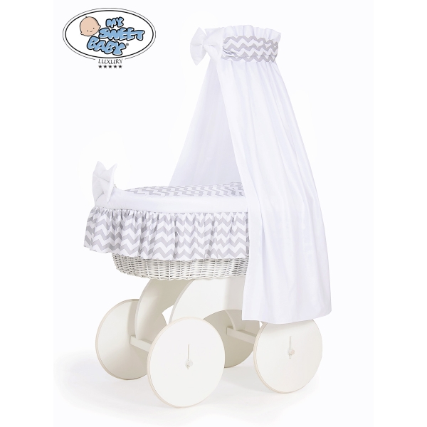 Nouvelles Housses de Rechange pour le Berceau de Bébé Zigzag Gris