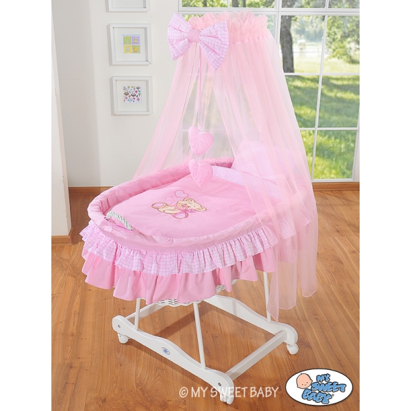 Nouvelles Housses de Rechange pour le Berceau en Osier Rose