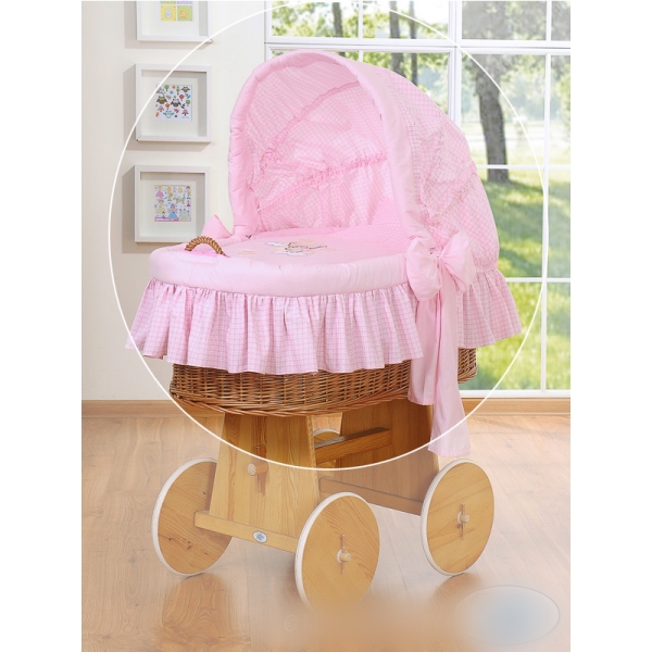 Nouvelles Housses de Rechange pour le Berceau en Osier Rose Rose