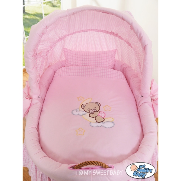 Nouvelles Housses de Rechange pour le Berceau en Osier Rose Rose