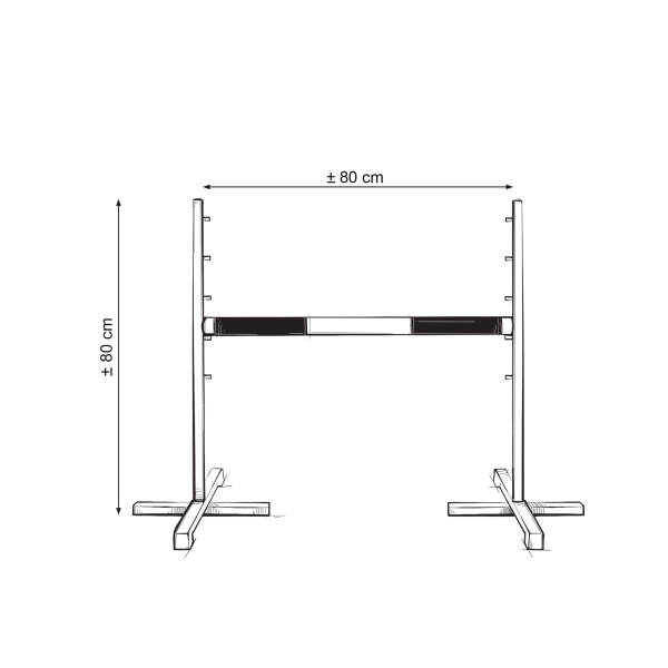 Obstacle de Saut pour Hobby Horse 80 cm Incl. Barre Bleu