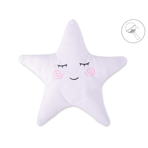 Oreiller LITTLE STAR avec Hochet Blanc