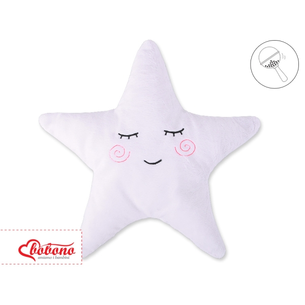 Oreiller LITTLE STAR avec Hochet Blanc
