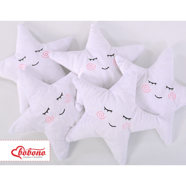 Oreiller LITTLE STAR avec Hochet Blanc