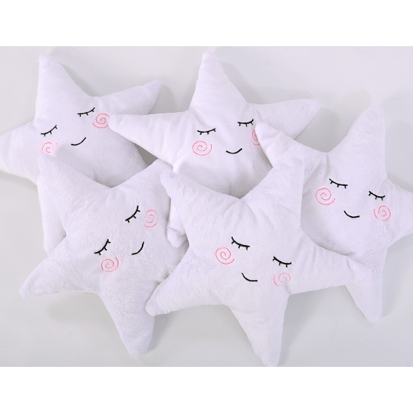Oreiller LITTLE STAR avec Hochet Blanc