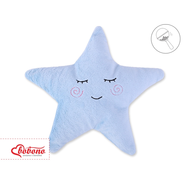 Oreiller LITTLE STAR avec Hochet Bleu