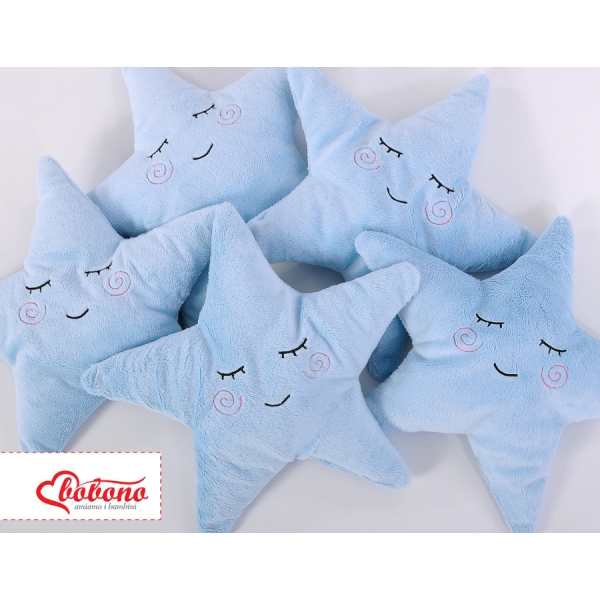 Oreiller LITTLE STAR avec Hochet Bleu