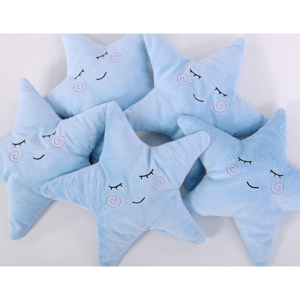 Oreiller LITTLE STAR avec Hochet Bleu