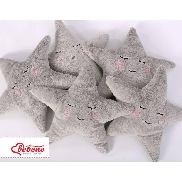 Oreiller LITTLE STAR avec Hochet Gris