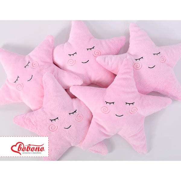 Oreiller LITTLE STAR avec Hochet Rose