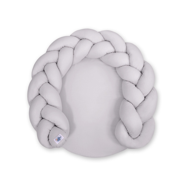 Oreiller Tressé Bébé Donut Gris